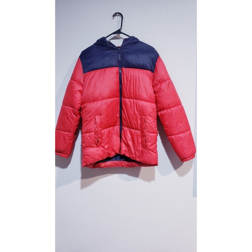 Boys Old Navy FF Puffer Jacket  Rubbie Red Size LG 14-16